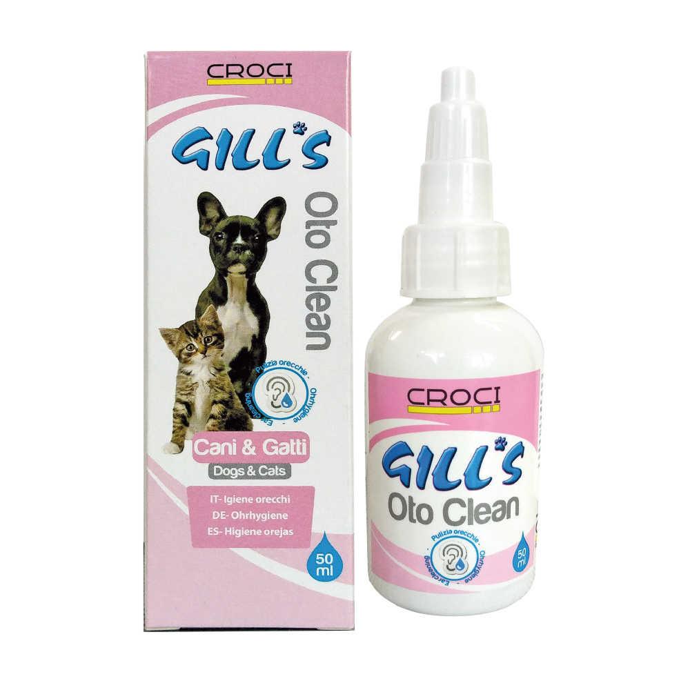 Фото - Ліки й вітаміни Croci Гигиенические капли для чистки ушей у собак и кошек  Gill's Oto Clean 