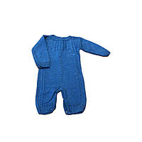 Вязаный комбинезон для мальчика 62-68 см синего цвета Турция