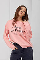 Женский свитшот с принтом Après Les Femmes персиковый