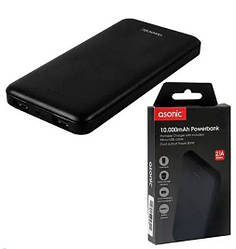 Повербанк Power Bank 2*USB Asonic AS-P10 10000mAh (реальна менше)