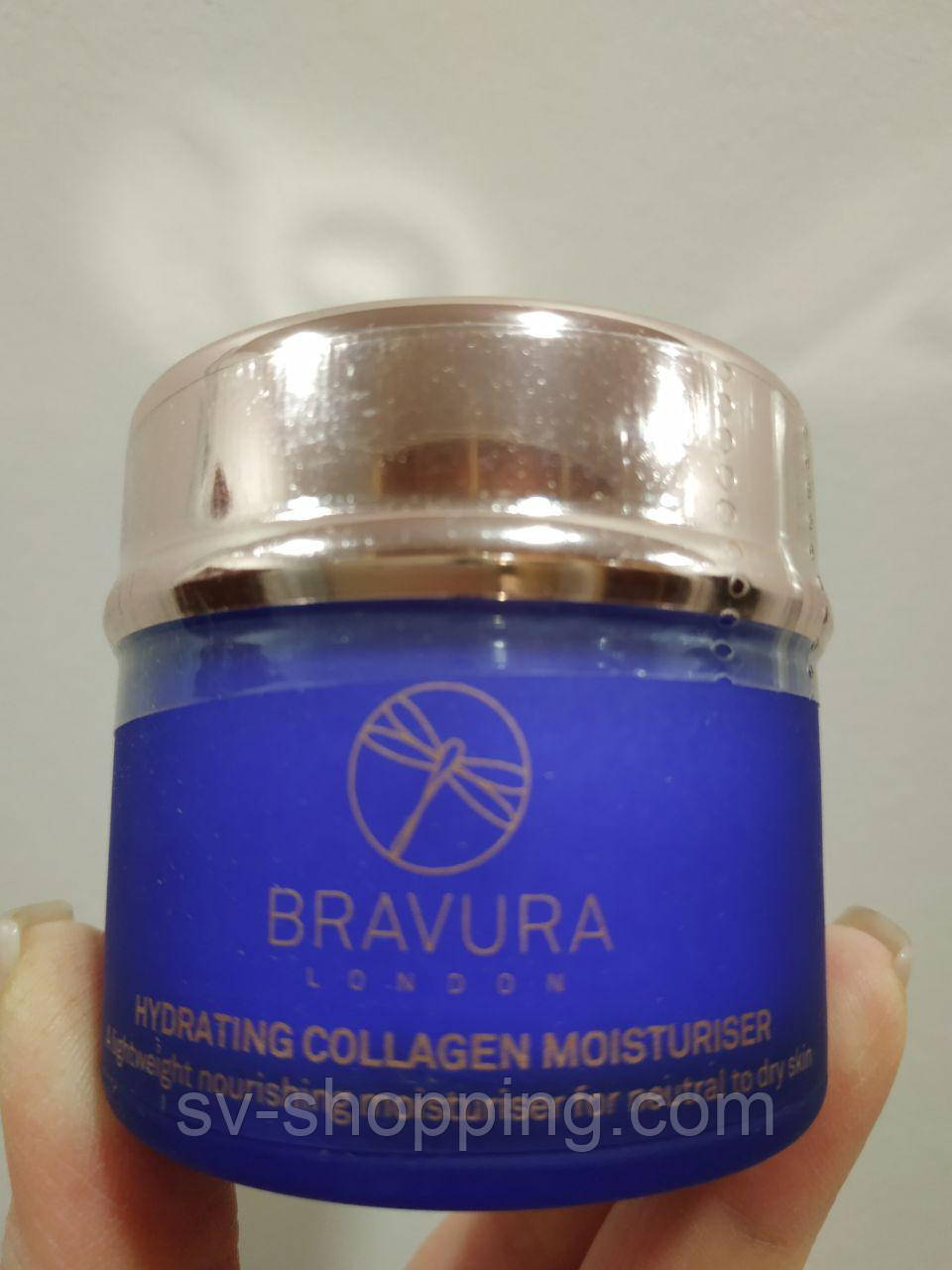 Зволожувальний і поживний крем для нормальної та сухої шкіри, BRAVURA LONDON Collagen Moisturising Cream, 50ml