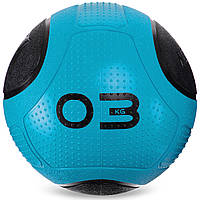 Мяч медицинский медбол Zelart Medicine Ball FI-2620-3 3кг синий-черный bg