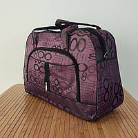 Дорожная сумка саквояж с узором до 30 литров размер 34*51*19 см цвет фиолетовый
