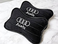 Подушка на підголовник авто Audi.Cіра нитка. На заказ любий колір!!