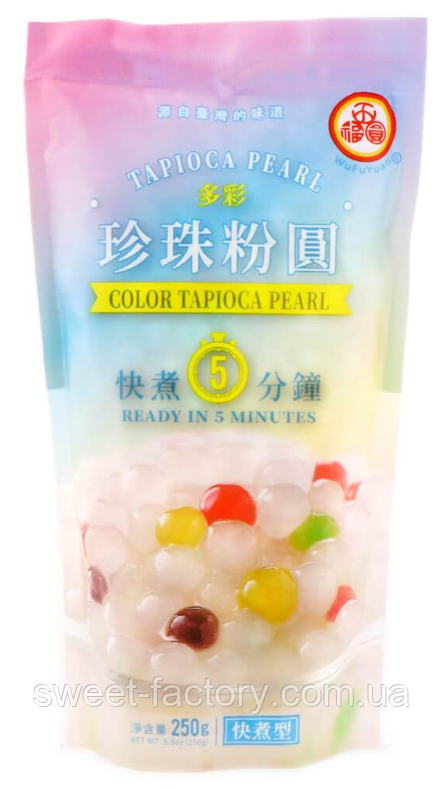 Тапіока Wu Fu Yuan Tapioca Pearl Color 250g