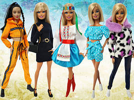 Літній, осінній та спортивний одяг для ляльок Барбі Barbie