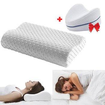 Ортопедична подушка GH1188 + Подарунок Подушка для ніг Contour Legacy Leg Pillow / Подушка з ефектом пам'яті
