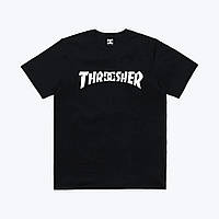 Черная футболка DC Shoes Star x Thrasher Logo унисекс Диси Трешер Трэшэр