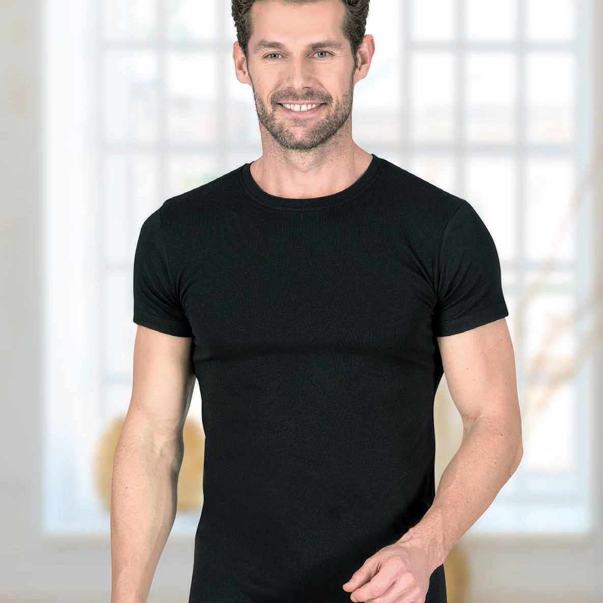 Футболка чоловіча Ozkan чорна і сіра Розміри S M L XL XXL 3XL, фото 1