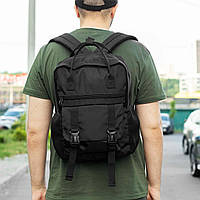 Міський рюкзак сумка URBAN чорний тканинний з ручками на 13 літрів Практичний Повсякденний ранець