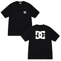 Черная футболка DC Shoes Star Two Sides Logo унисекс Диси