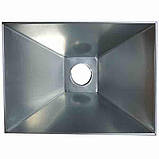 Витяжка над мангалом 600х1000 з нержавійки товщина 0.8 мм, купольної форми пристінного типу для гриля, фото 4