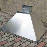 Витяжка мангальна 1500х800 оцинкована товщина 0.8 мм форми купола острівної для мангальної зони, фото 7