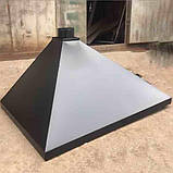 Витяжка над мангалом 600х1000 з нержавійки товщина 0.8 мм, купольної форми пристінного типу для гриля, фото 8