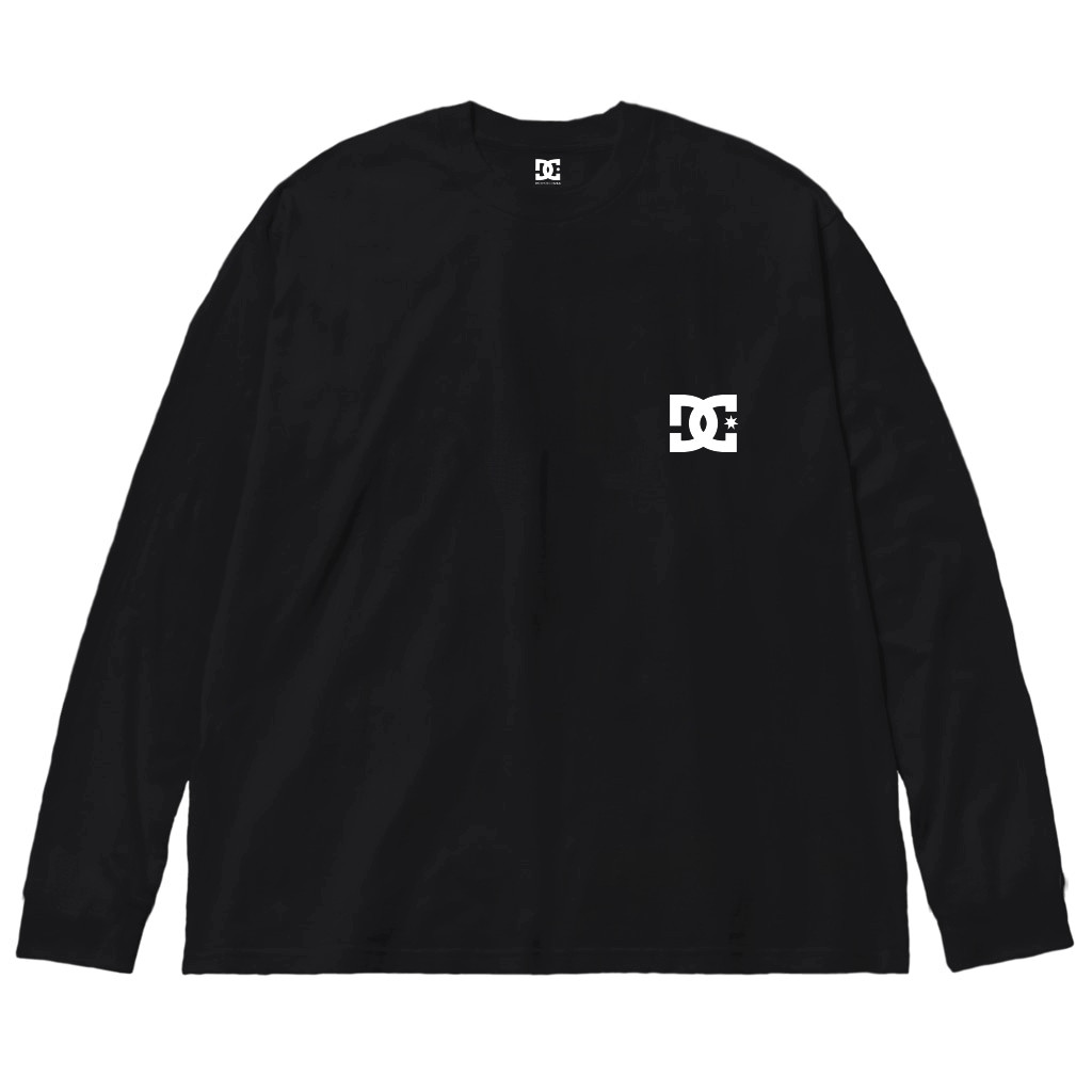 Черный лонгслив DC Shoes Star Two Sides Logo унисекс Диси