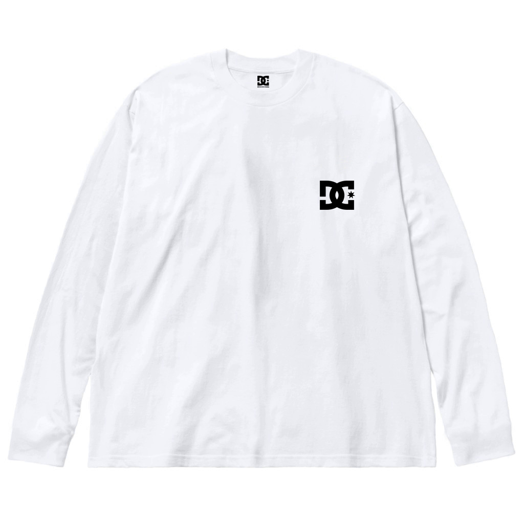 Белый лонгслив DC Shoes Star Two Sides Logo унисекс Диси