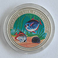 Гана 100 сика 1997, Морские рыбы, Серия "Защитим морской мир". Серебро 25,05 гр