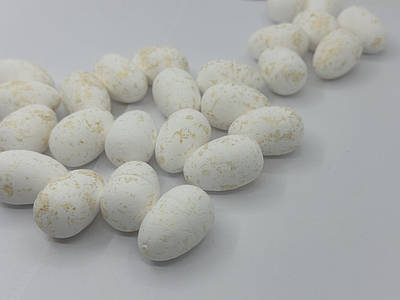 Декор пасхальний з пінопласту "Яйце" 3 см з золотим вкрапленням , 36 шт