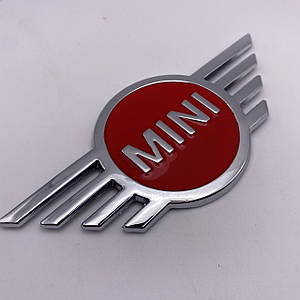 Емблема MINI (Міні) 115 mm 52 мм (значок, наклейка, логотип на капот багажник) Чорна метал
