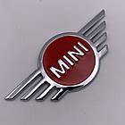 Емблема MINI (Міні) 115 mm 52 мм (значок, наклейка, логотип на капот багажник) Чорна метал, фото 2