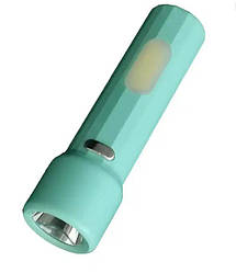 Ліхтар Yajia YJ-8931C ручний/Ак./MicroUSB/1 LED+COB/бокова підсвітка