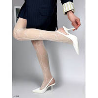 Жіночі туфлі білого кольору з екошкіри з відкритою п'ятою
