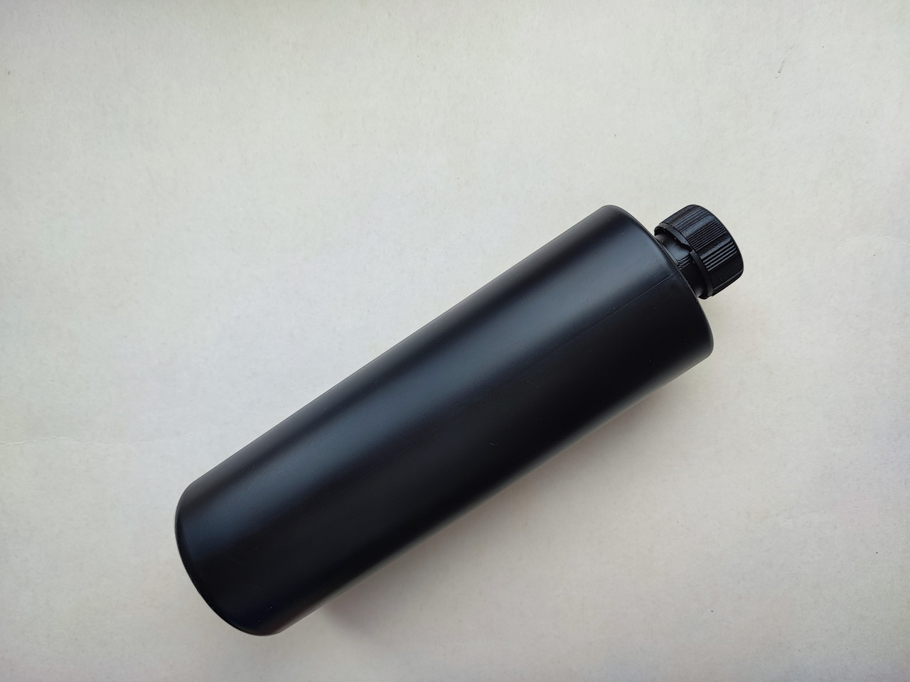 500мл/28мм Поліетилен HDPE Циліндр чорний з чорною кришкою 28/410, для антисептика пляшка, флакон, баночка