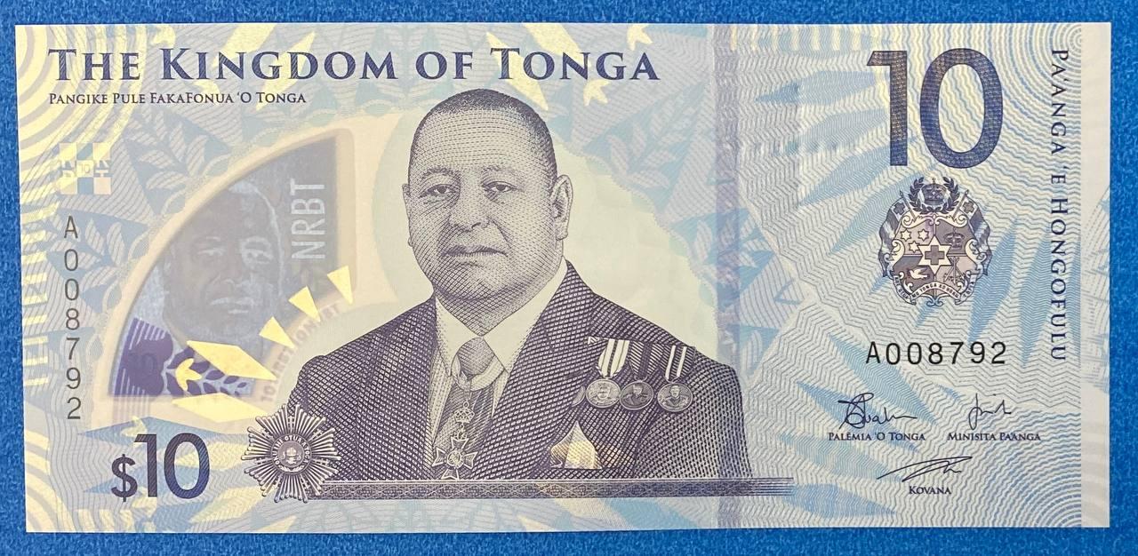 Банкнота Тонга 10 панга 2023 р. UNC, фото 1