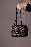 Женская сумка Chanel 21 black, женская сумка Шанель черного цвета SK4016