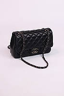 Женская сумка Chanel 26 black, женская сумка Шанель черного цвета SK4017