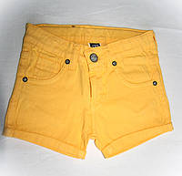 Джинсовые шорты для девочки, желтые, Girandola, Португалия, размеры 110, 128