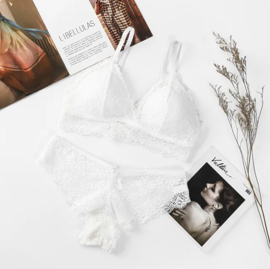 Елегантний комплект білизни на кожен день M, Білий, фото 1