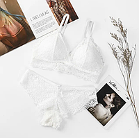 Елегантний комплект білизни на кожен день M, Білий