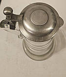 Скляний графин з олов'яною кришкою, фото 3