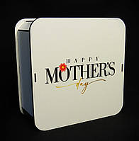 Коробка-пенал, білого кольору "Happy Mother's day" 20*20*8 см.