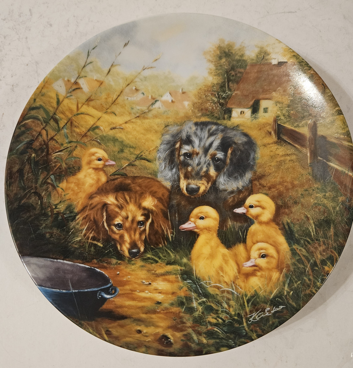 Порцелянова тарілка Зустріч у миски з водою, фото 1