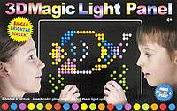 Оптична мозаїка з підсвіткою 3D Magic Light Panel 888 набір із 180 різнобарвних фішок і планшета