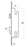 Замок рейка для металопластикових дверей FORNAX 1600-2200 35/92 (засувка роликова та ригель), фото 2