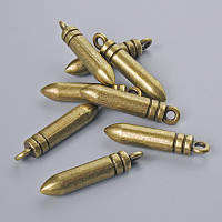 Фурнітура підвіска "Куля" d-23,5х4,5мм, d-отвору 1,7мм, фас. 8шт+- бронзовий колір металу купити біжутерію дешево оптом в