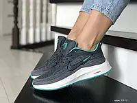 Женские кроссовки Nike Найк Flyknit Lunar 3, сетка, пена, серые с белым 36