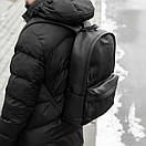 Рюкзак з еко шкіри Vector у чорному кольорі на 18 літрів молодіжний, фото 9