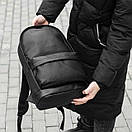 Рюкзак з еко шкіри Vector у чорному кольорі на 18 літрів молодіжний, фото 3