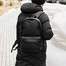 Рюкзак з еко шкіри Vector у чорному кольорі на 18 літрів молодіжний, фото 2