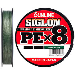 Шнур Sunline Siglon PE х8 150m (темно-зелений) #2.5/0.270mm 40lb/18.5kg