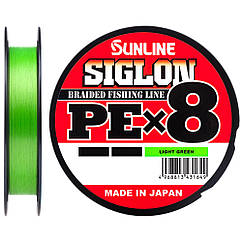 Шнур Sunline Siglon PE х8 150m (салатовий) #1.2/0.187mm 20lb/9.2kg
