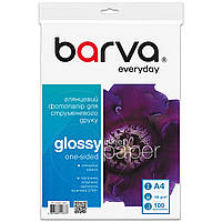 Фотобумага Barva, глянцевая, A4, 180 г/м², 100 л, серия "Everyday" (IP-CE180-283) (208736)