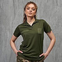 Тактическое поло хаки (XS - XXL) coolmax Армейская футболка женская летняя для НГУ