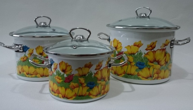 Набір посуду Epos Брюза 6 предметів емальована сталь ( No1500 Гірицвіт), фото 1