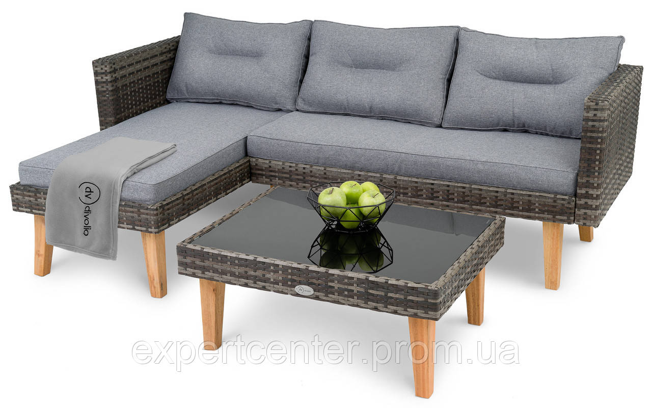 Комплект мебели для сада di Volio Imola Темно-серый EC, код: 6596998 - фото 1 - id-p2131531276
