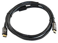 Кабель HDMI - HDMI 2 м Atcom Black, V2.1, Premium, позолоченные коннекторы (23782) (204036)